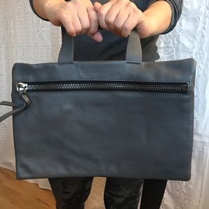 Creme leather crossbody bag